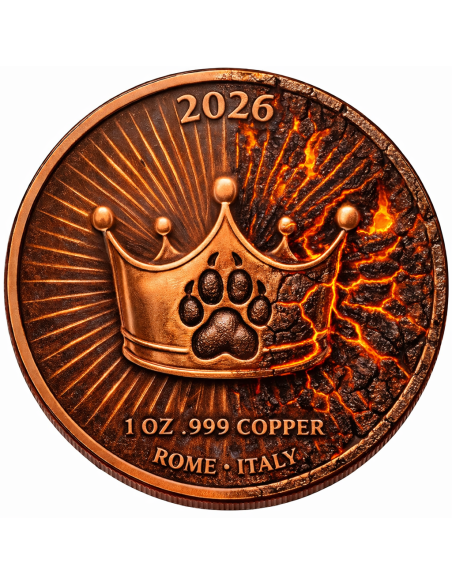 LION Virtues 1 Oz Copper Medal 2026 - Coins & More - Próximamente