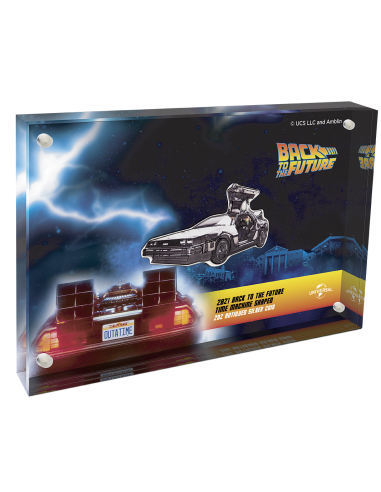 THE DELOREAN Back To The Future 2 Oz Silver Coin 5$ Niue 2021 - Coins & More - Science Fiction