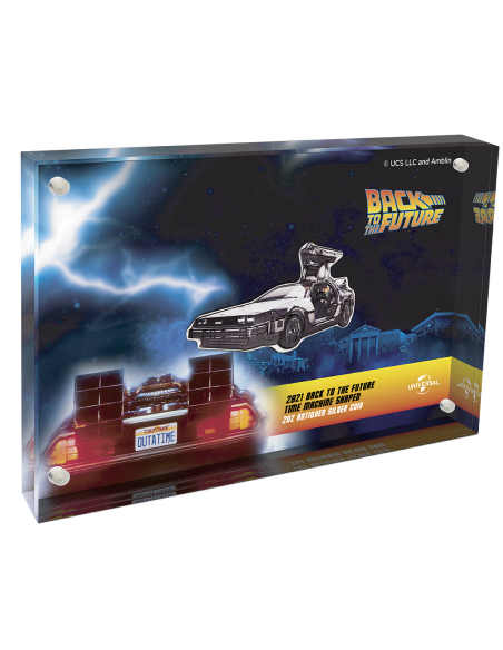LA DELOREAN Retour Vers Le Futur 2 Oz Silver Coin 5$ Niue 2021 - Coins & More - Science-Fiction