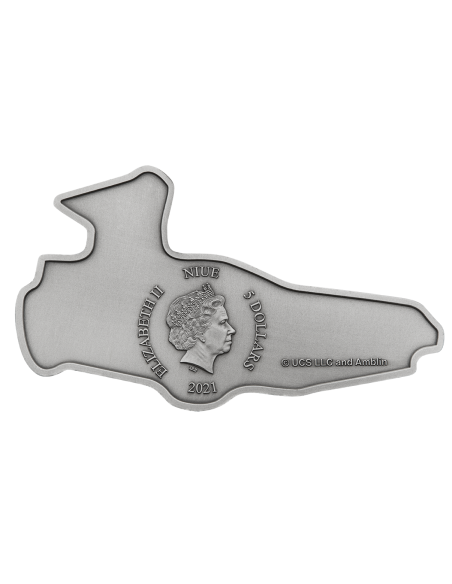 THE DELOREAN Back To The Future 2 Oz Moneta Argento 5$ Niue 2021 - Coins & More - Fantascienza