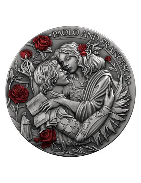 PAOLO AND FRANCESCA 2 Oz Silver Coin 25$ Liberia 2026 - Coins & More - Libéria