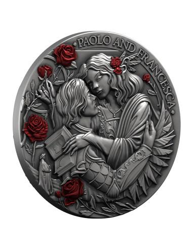PAOLO AND FRANCESCA 2 Oz Silver Coin 25$ Liberia 2026 - Coins & More - Libéria