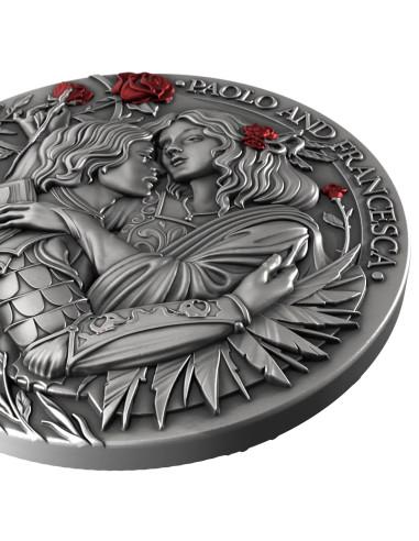 PAOLO AND FRANCESCA 2 Oz Silver Coin 25$ Liberia 2026 - Coins & More - Libéria