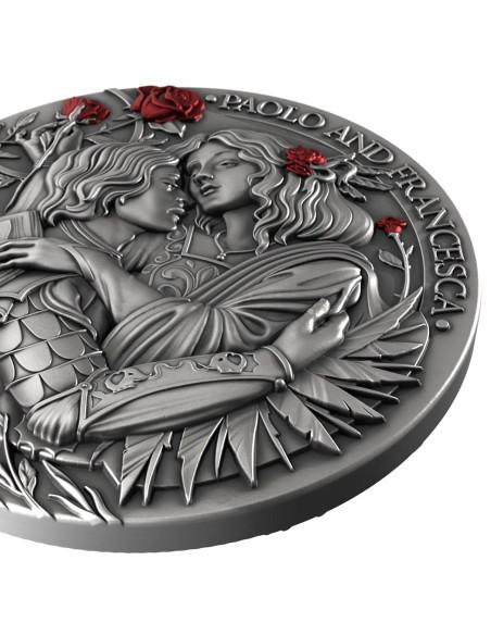 PAOLO AND FRANCESCA 2 Oz Silver Coin 25$ Liberia 2026 - Coins & More - Libéria