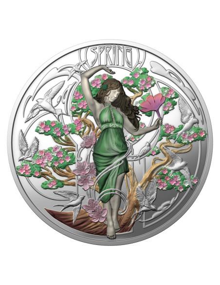 SPRING Four Seasons 1 Oz Silver Coin 2$ Niue 2026 - Coins & More - Niue