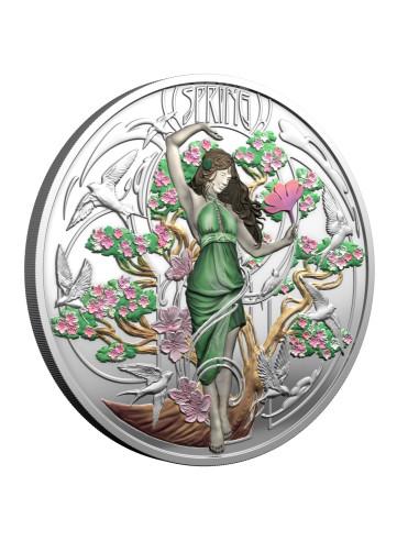 SPRING Four Seasons 1 Oz Silver Coin 2$ Niue 2026 - Coins & More - Niue