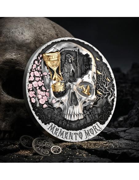 MEMENTO MORI 2 Oz Silver Coin 2000 Francs Cameroon 2026 - Coins & More - À Venir