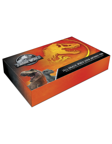 MOSASAURUS SHAPED JURASSIC WORLD 2 Oz Silver Antique Coin 5$ Dollars Niue 2022 - Coins & More - Films et Séries