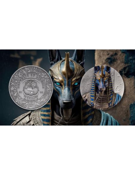 ANUBIS Egyptian Heritage 1 Oz Silver Coin 10$ Liberia 2026 - Coins & More - Libéria