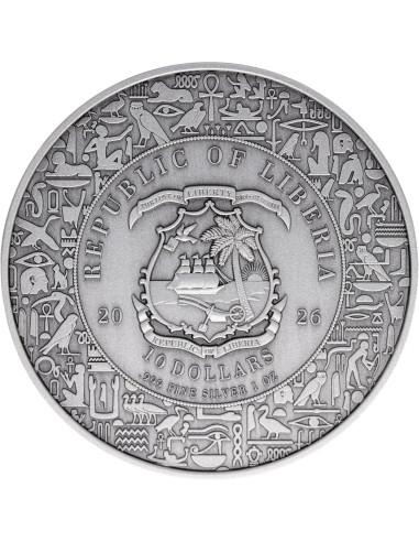 ANUBIS Egyptian Heritage 1 Oz Silver Coin 10$ Liberia 2026 - Coins & More - Libéria