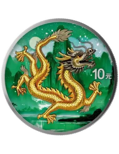 CHINESE DRAGON Jade Mountains Edition 30g Silver Coin 10 Yuan China 2026 - Coins & More - Chine