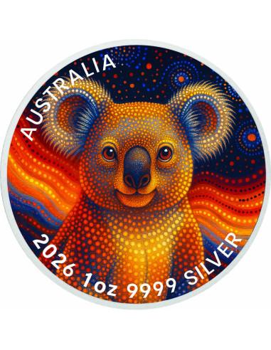 SPIRIT OF THE KOALA Australia in Dots 1 Oz Silver Coin 1$ Australia 2026 - Coins & More - Australie