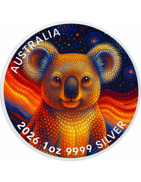 SPIRIT OF THE KOALA Australia in Dots 1 Oz Silver Coin 1$ Australia 2026 - Coins & More - Australie