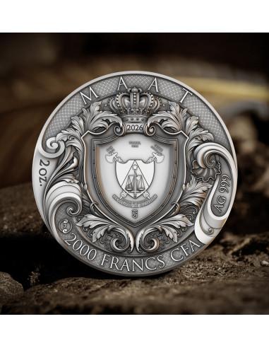 MAAT Echoes of Egypt 2 Oz Silver Coin 2000 Francs Cameroon 2026 - Coins & More - Demnächst