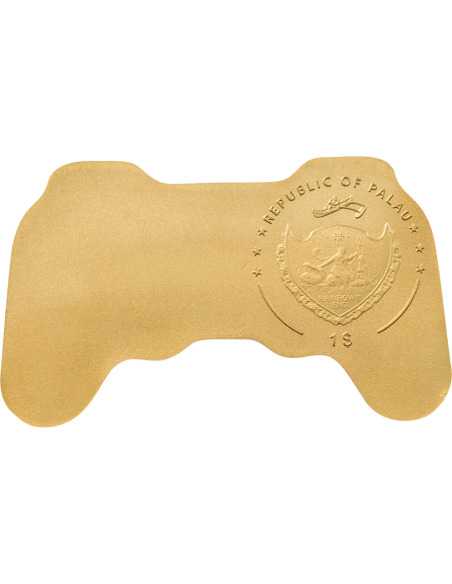 GAME CONTROLLER SPECIAL SHAPE Gold Coin 1$ Palau