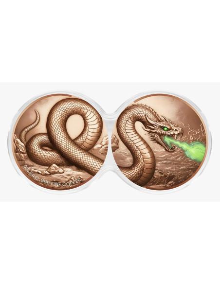 VIPER'S VENOM Glow in the Dark 2x 1/2Kg Kilo Copper Medal - Coins & More - Demnächst