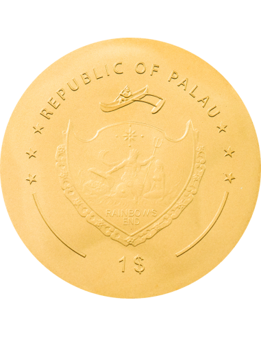 SOCCER BALL SHAPE Gold Coin 1$ Palau - Coins & More - Sport