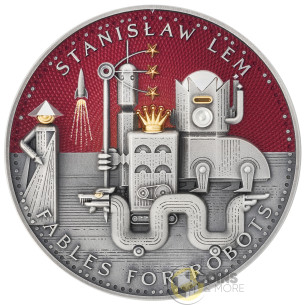 FABLES FOR ROBOTS Stanislaw Lem Master of Science Fiction 2 Oz Silver Coin 1000 Francs Cameroon 2025 - Coins & More - Coming ...