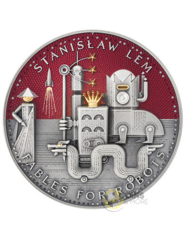FABLES FOR ROBOTS Stanislaw Lem Master of Science Fiction 2 Oz Silver Coin 1000 Francs Cameroon 2025 - Coins & More - Kamerun