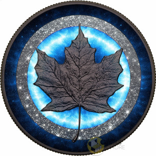 AURA RING Maple Leaf 1 Oz Silver Coin 5$ Canada 2026 - Coins & More - À Venir