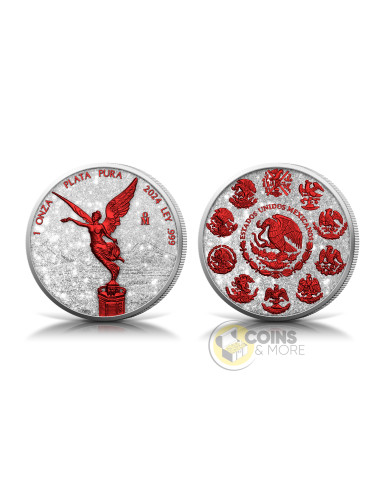 LIBERTAD Diamond Dust Fire 1 Oz Silver Coin Mexico 2024 - Coins & More - Mexico