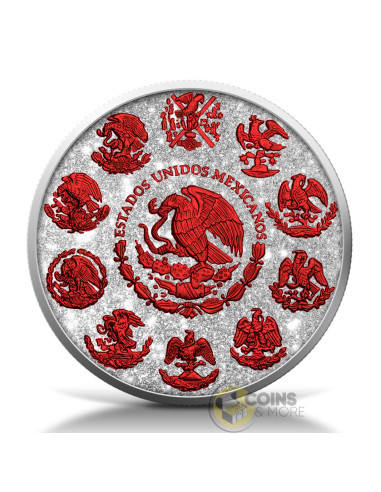 LIBERTAD Diamond Dust Fire 1 Oz Silver Coin Mexico 2024 - Coins & More - Mexico