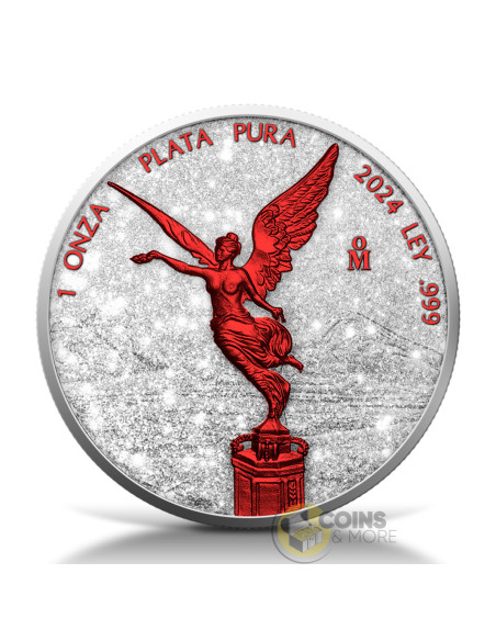 LIBERTAD Diamond Dust Fire 1 Oz Silver Coin Mexico 2024 - Coins & More - Mexico