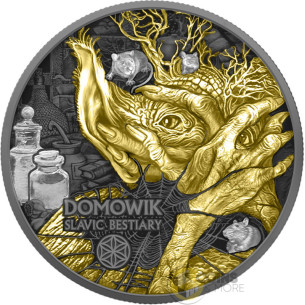DOMOWIK Multimetal Slavic Bestiary 2 Oz Silver Coin 1000 Francs Cameroon - Coins & More - Coming Soon