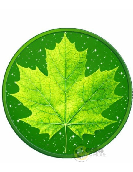 SPRING MAPLE LEAF Diamond Dust 1 Oz Copper Medal 2026 - Coins & More - À Venir