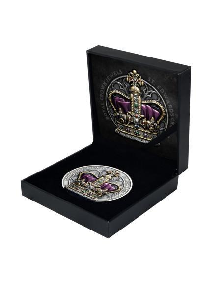 ST EDWARDS CROWN Royal Crown Jewels 2 Oz Silver Coin 5$ Niue 2026 - Coins & More - In Arrivo