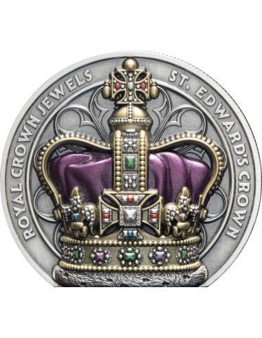 ST EDWARDS CROWN Royal Crown Jewels 2 Oz Silver Coin 5$ Niue 2026 - Coins & More - In Arrivo