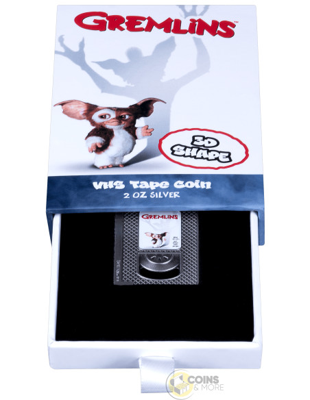 GREMLINS Vintage VHS Tape 2 Oz Silver Coin 5 Dollars Samoa 2026 - Coins & More - Samoa