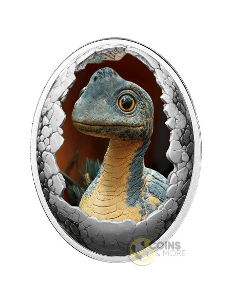 BRACHIOSAURUS Dinosauria Silver Coin 500 Francs Cameroon 2025 - Coins & More - Kamerun