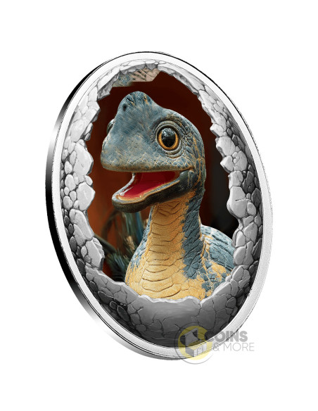 BRACHIOSAURUS Dinosauria Silver Coin 500 Francs Cameroon 2025 - Coins & More - Kamerun