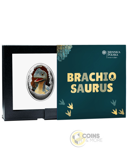BRACHIOSAURUS Dinosauria Silver Coin 500 Francs Cameroon 2025 - Coins & More - Kamerun