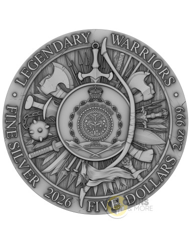 WILLIAM WALLACE Legendary Warriors 2 Oz Silver Coin 5$ Niue 2026 - Coins & More - Niue