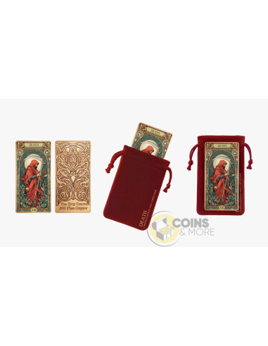 DEATH Tarot Card : XIII 10 Oz Colorized Copper Bar - Coins & More - À Venir