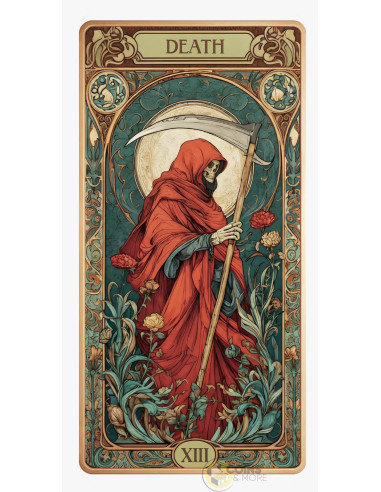 DEATH Tarot Card : XIII 10 Oz Colorized Copper Bar - Coins & More - À Venir