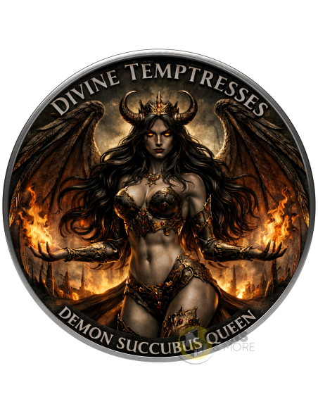 DEMON SUCCUBUS QUEEN Divine Temptresses 1/2 Oz Silver Coin 1$ Republic of Sog 2026 - Coins & More - Silber
