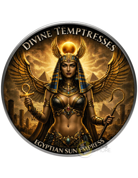 EGYPTIAN SUN EMPRESS Divine Temptresses 1/2 Oz Silver Coin 1$ Republic of Sog 2026 - Coins & More - Plata