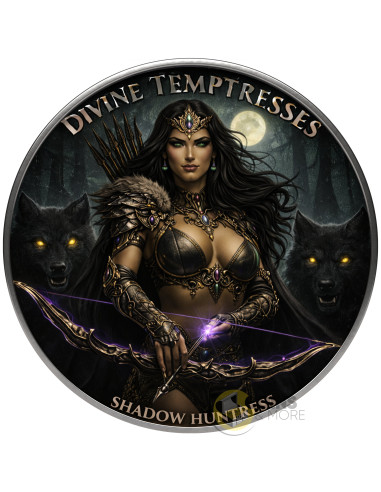 SHADOW HUNTRESS Divine Temptresses 1/2 Oz Silver Coin 1$ Republic of Sog 2026 - Coins & More - Argent