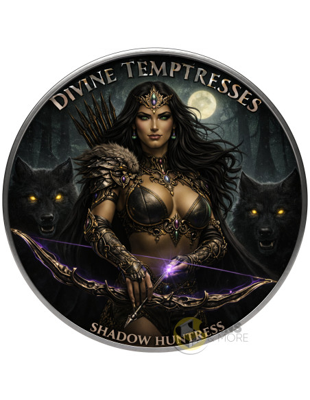 SHADOW HUNTRESS Divine Temptresses 1/2 Oz Silver Coin 1$ Republic of Sog 2026 - Coins & More - Argent