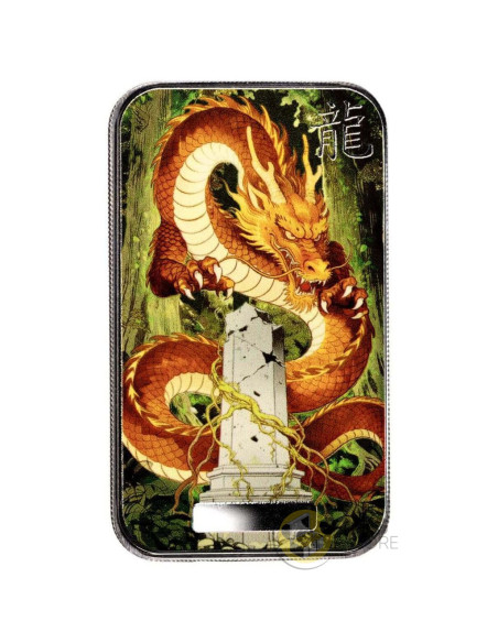 ZHENYUE MOUNTAIN GUARDIAN Dragon 1 Oz Silver Bar 2026 - Coins & More - Plata