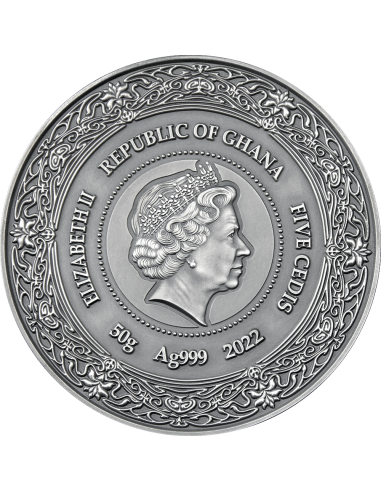 SHITALA Goddesses of Health Silver Coin 5 Cedis Republic of Ghana 2022 - Coins & More - Africa