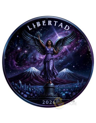 ANDROMEDA GALAXY ANGEL 1 Oz Colorized Copper Medal - Coins & More - Kupfer