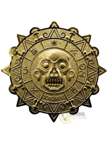 AZTEC TREASURE 5 Oz Colorized Copper Medal - Coins & More - Copper