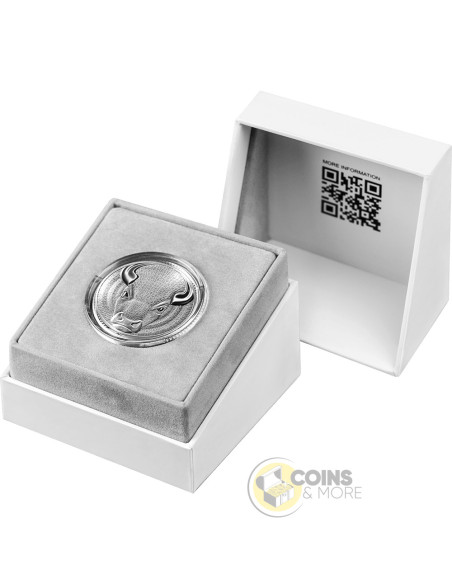 BULL Binary World 1 Oz Silver Coin 1000 Satoshi United Crypto States 2026 - Coins & More - Monedas por País
