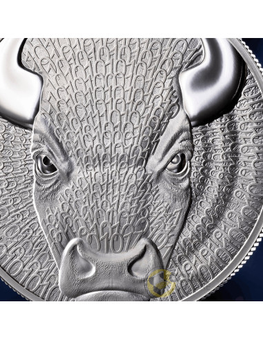 BULL Binary World 1 Oz Silver Coin 1000 Satoshi United Crypto States 2026 - Coins & More - Monedas por País