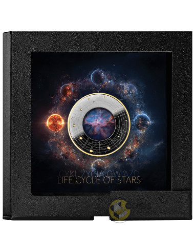 STELLAR NEBULA Life Cycle of Stars Silver Coin 500 Francs CFA Cameroon 2026 - Coins & More - Kamerun