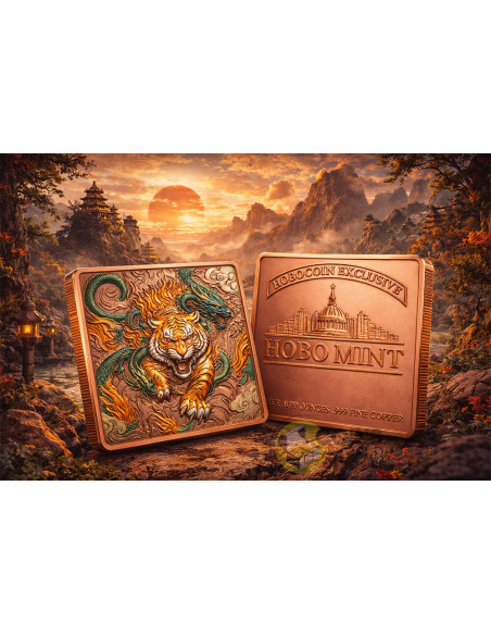 ETERNAL GUARDIANS 5 Oz Colorized Copper Bar - Coins & More - Rame